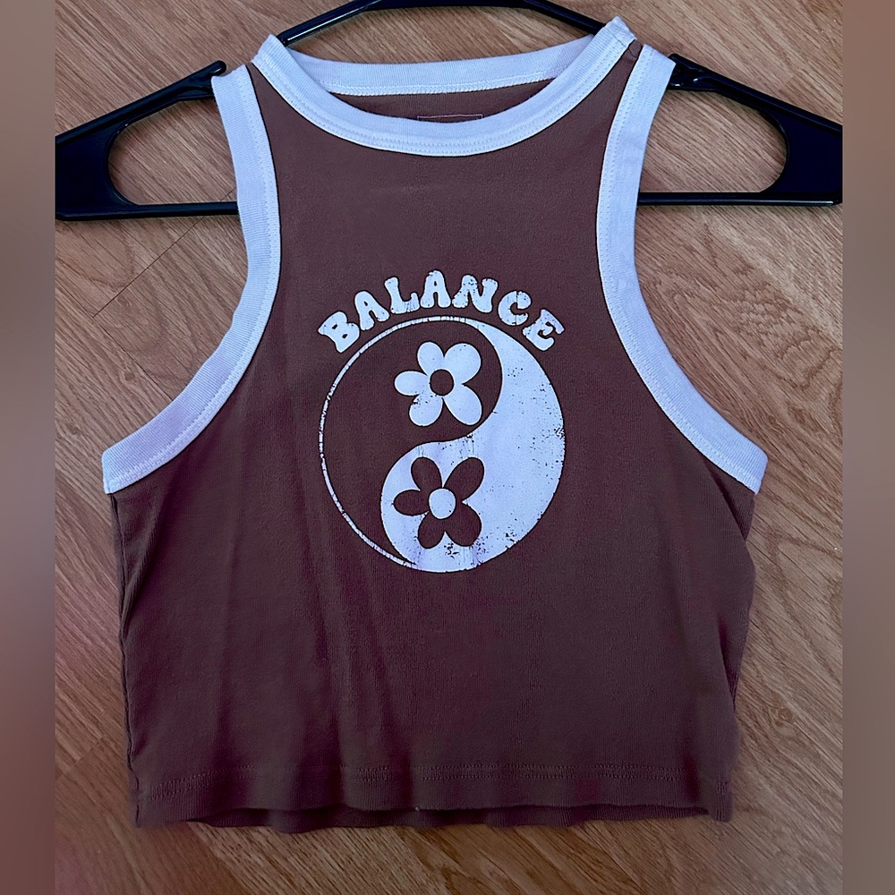 Tilly’s Full Tilt Balance Tank Top - Brown - Small